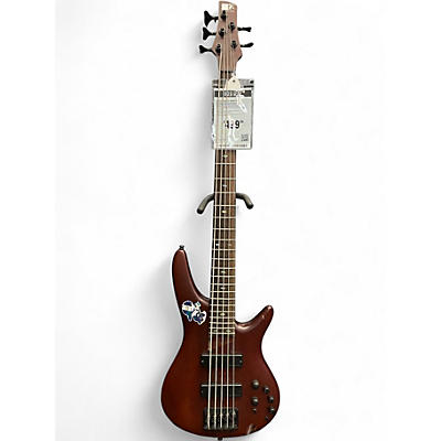 Used Ibanez SR505 5 String Brown Mahogany Electric Bass Guitar