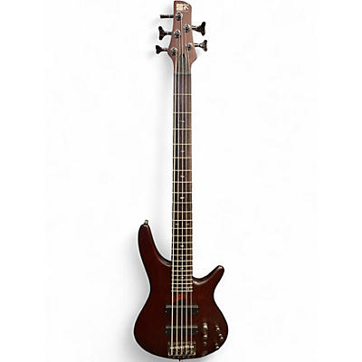 Used Ibanez SR505 5 String Brown Mahogany Electric Bass Guitar