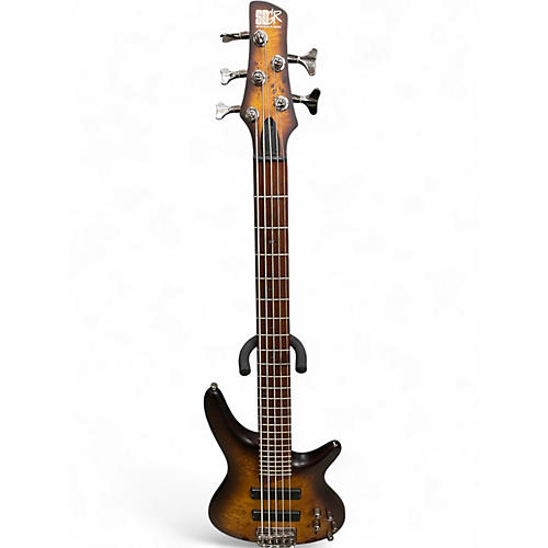 Used Ibanez SR505 5 String Brown Sunburst Electric Bass Guitar Brown Sunburst