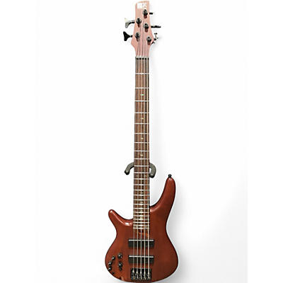 Used Ibanez SR505 5 String LEFT HANDED Natural Electric Bass Guitar
