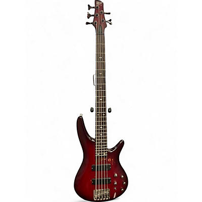 Used Ibanez SR505 5 String RED Electric Bass Guitar