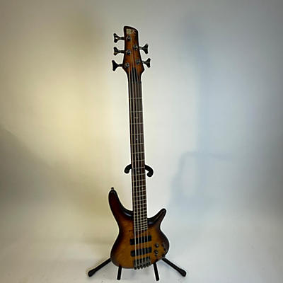 Ibanez Used Ibanez SR505 5 String Trans Amber Electric Bass Guitar