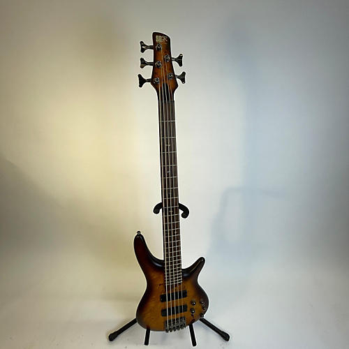 Ibanez Used Ibanez SR505 5 String Trans Amber Electric Bass Guitar Trans Amber