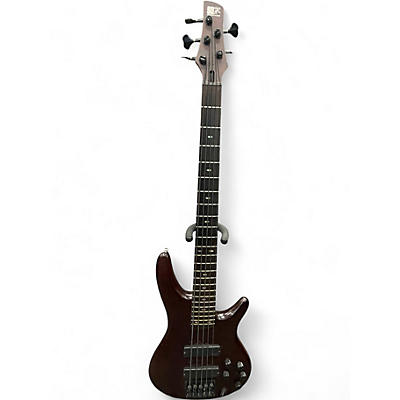 Used Ibanez SR505 5 String Wine Red Electric Bass Guitar