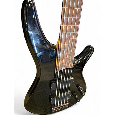 Used Ibanez SR505 FL Fretless 5 String Black Electric Bass Guitar