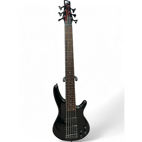 Used Ibanez SR506 6 String Black Electric Bass Guitar Black