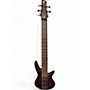 Used Ibanez SR506 6 String Brown Electric Bass Guitar Brown