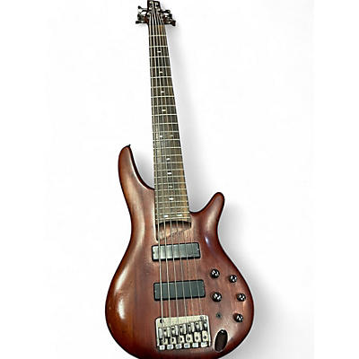 Ibanez Used Ibanez SR506 6 String Walnut Electric Bass Guitar