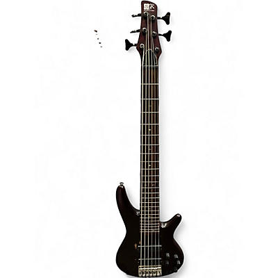 Used Ibanez SR506 6 String Worn Brown Electric Bass Guitar