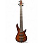 Used Ibanez SR506A 6 String Mahogany Brown Burst Low Gloss Electric Bass Guitar Mahogany Brown Burst Low Gloss