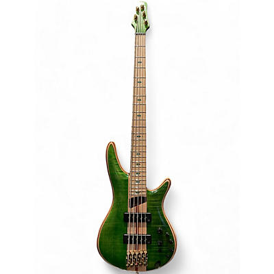 Used Ibanez SR5FMDX EMERALD GREEN Electric Bass Guitar