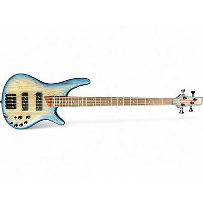 Used Ibanez SR600E Cosmic Blue Starburst Flat Electric Bass Guitar