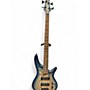 Used Ibanez SR600E blue starburst flat Electric Bass Guitar blue starburst flat