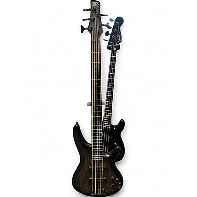 Used Ibanez SR605 5 String BLACK STAINED BURST Electric Bass Guitar