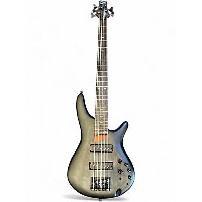 Used Ibanez SR605E Trans Black Electric Bass Guitar