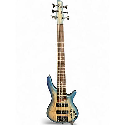 Used Ibanez SR606E Blue Electric Bass Guitar