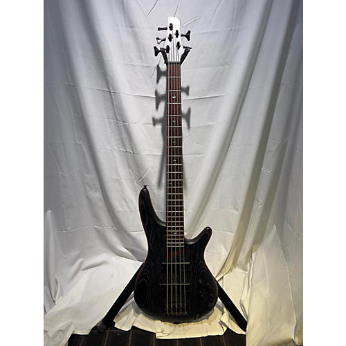 Ibanez Used Ibanez SR675 Silver Wave Black Electric Bass Guitar silver wave black