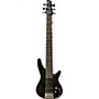 Used Ibanez SR706 6 String Trans Black Electric Bass Guitar Trans Black