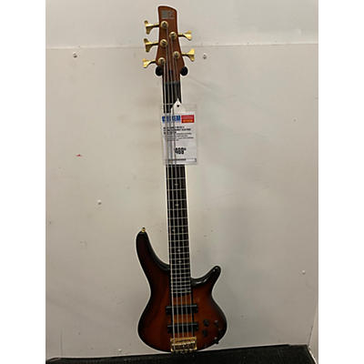 Ibanez Used Ibanez SR755 5 String Sunburst Electric Bass Guitar