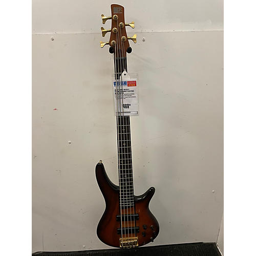 Ibanez Used Ibanez SR755 5 String Sunburst Electric Bass Guitar Sunburst