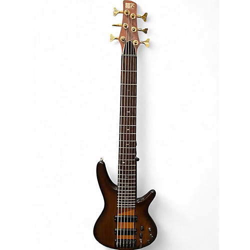 Ibanez Used Ibanez SR756 Walnut Electric Bass Guitar Walnut