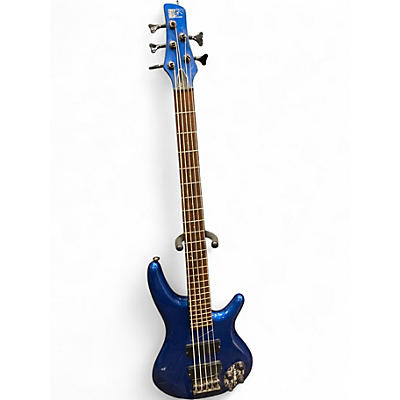 Used Ibanez SR885-MB Blue Electric Bass Guitar