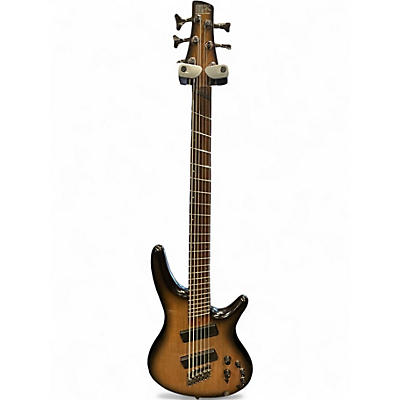 Used Ibanez SRC6MS BLACK STAINED BURST Electric Bass Guitar