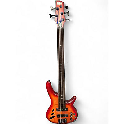 Used Ibanez SRD905F Brown Topaz Electric Bass Guitar