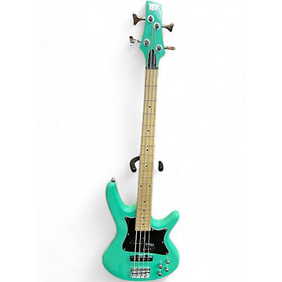 Used Ibanez SRMD200K Green Electric Bass Guitar