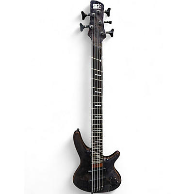Used Ibanez SRMS805 DEEP TWILIGHT Gray Electric Bass Guitar