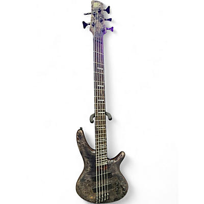 Used Ibanez SRMS805 PURPLE BURL Electric Bass Guitar