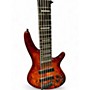 Used Ibanez SRMS806 Amber Electric Bass Guitar Amber