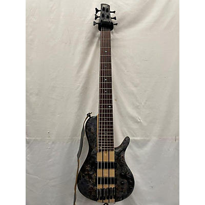 Ibanez Used Ibanez SRSC806 Midnight Burl Electric Bass Guitar