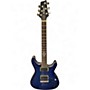 Used Ibanez SZ520QM Trans Blue Solid Body Electric Guitar Trans Blue