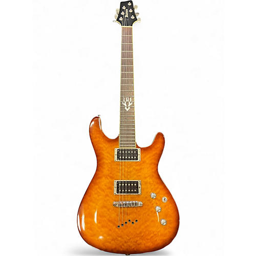 Used Ibanez Sz520qm Gold Amber Burst Solid Body Electric Guitar Gold Amber Burst