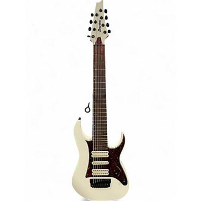 Used Ibanez TAM10 Tosin Abasi Signature 8 String white Solid Body Electric Guitar