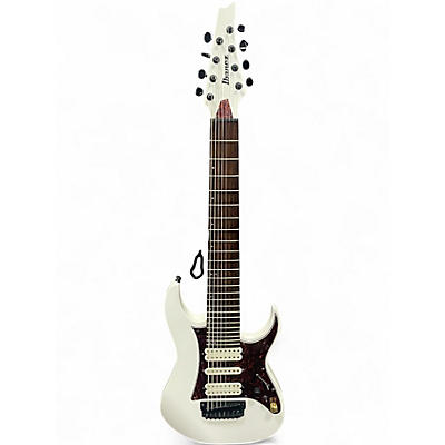 Used Ibanez TAM10 Tosin Abasi Signature 8 String white Solid Body Electric Guitar