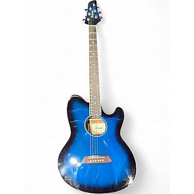 Used Ibanez TCY10E Talman Blue Burst Acoustic Electric Guitar