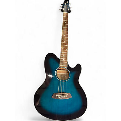 Used Ibanez TCY10E Talman Blue Burst Acoustic Electric Guitar