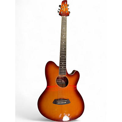 Used Ibanez TCY10E Talman Cherry Sunburst Acoustic Electric Guitar