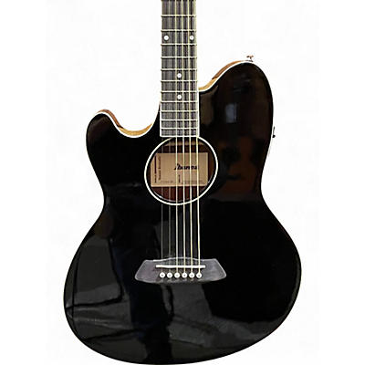 Used Ibanez TCY10E Talman Left Handed Black Acoustic Electric Guitar