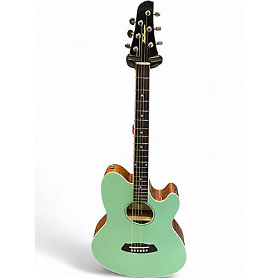 Used Ibanez TCY10E Talman Seafoam Green Acoustic Electric Guitar