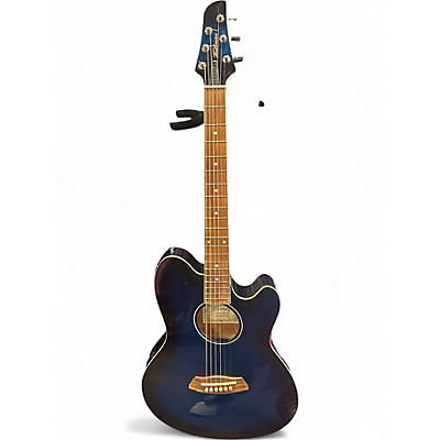 Used Ibanez TCY10E Talman Trans Blue Acoustic Electric Guitar