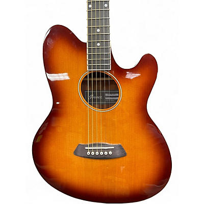 Used Ibanez TCY10E Talman Vintage Sunburst Acoustic Electric Guitar