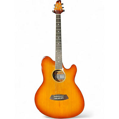 Used Ibanez TCY10E Talman Vintage Sunburst Acoustic Electric Guitar
