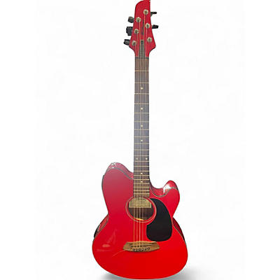 Used Ibanez TCY15E TALMAN Candy Apple Red Acoustic Electric Guitar