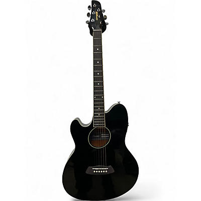 Used Ibanez TCY20E Left Handed Black Acoustic Electric Guitar