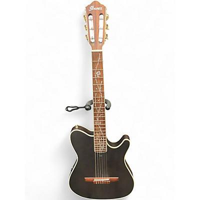Used Ibanez TOD10N Black Classical Acoustic Electric Guitar