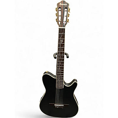 Used Ibanez TOD10N TRANSPARENT BLACK FLAT Classical Acoustic Electric Guitar