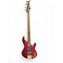 Used Ibanez TRB200-LS Trans Red Electric Bass Guitar Trans Red